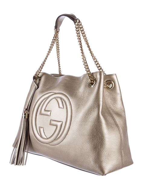 gucci soho small chain shoulder bag|gucci soho tote bag medium.